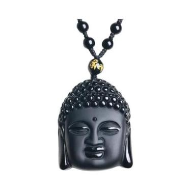 Imagem de Colar Masculino Vintage Com Pingente De Obsidiana Dragão Do Zodíaco Am