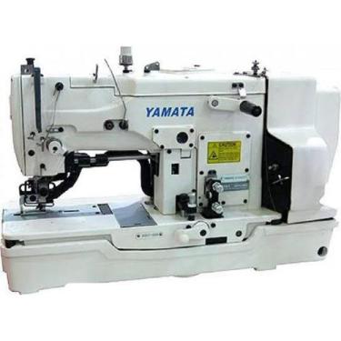 Imagem de Máquina de Costura Industrial Reta Caseadeirac/ Corte YAMATA, Branco, 