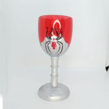 Imagem de Taça Halloween - Vermelho com Cinza - Caveira com Aranha - 250ml - 1 u