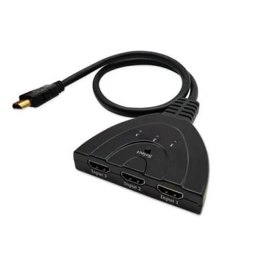 Imagem de Adaptador Hub HDMI 3 em 1 para TV's Monitores e Equipamentos - Premium