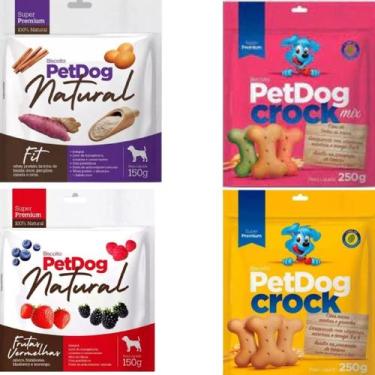Imagem de Kit 4 Petdog Natural E Crock Super Premium Para Cães - Nica pet