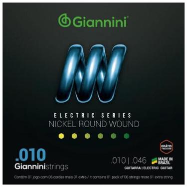 Imagem de Encordoamento giannini guitarra geegst.10 niquel 0.010 (i-6 / 4)