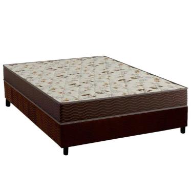 Imagem de Cama Box Viúva: Colchão Espuma D33 Ortobom Physical Hiper Resistente 20 + Base CRC Suede Brown (128x188)