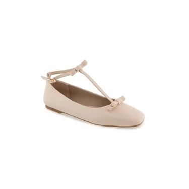 Imagem de Kenneth Cole New York Sapatilha feminina Juliet Ballet, Couro de areia, 40