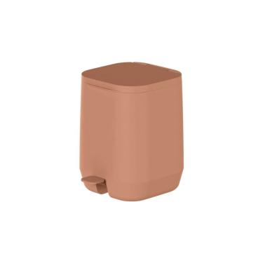 Imagem de Lixeira de Pedal Aura Marrom Amêndoa 6L - Ou