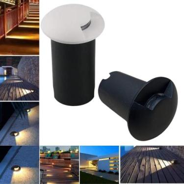 Imagem de 2 Balizadores Embutir 1W Facho De Luz Angular Branco Quente - CBC