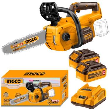 Imagem de Motoserra 12Pol Brushless 20V 2 Baterias 4.0AH e Carregador - Ingco