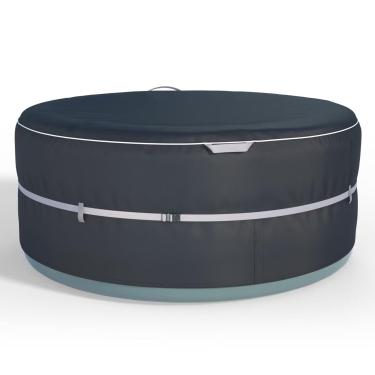 Imagem de XCZ Capa Para Banheira De Hidromassagem Portátil, Cobertura Total Inflável - À Prova D'Água, Proteção Solar, Poeira, Adequada Spa 71", Redonda (Cinza, Apenas Capa)