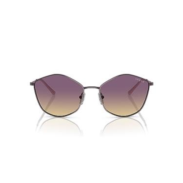 Imagem de Vogue Eyewear Óculos de sol hexagonais Vo4282s femininos, Violeta claro/amarelo gradiente violeta, 56 mm