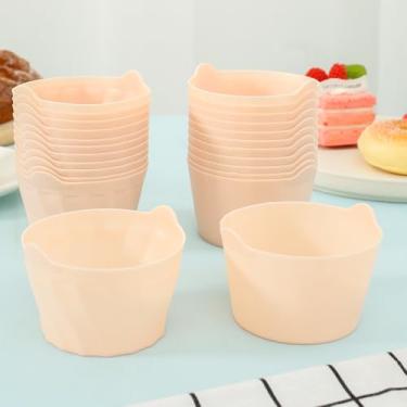 Imagem de 24 peças de molde de ovo de silicone para fritadeira a ar, moldes de ovo de fritadeira a ar com orelha aderente, ramequins de fritadeira de ar, copos de molde de ovo reutilizáveis para cozinha assar