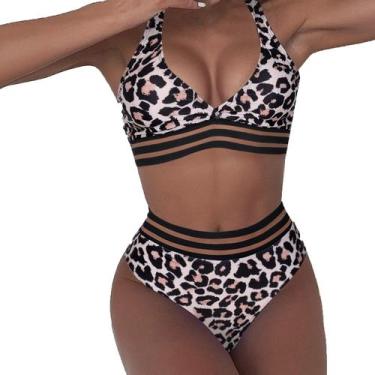 Imagem de Conjunto de roupa de praia de biquíni de biquíni de impressão sexy fem