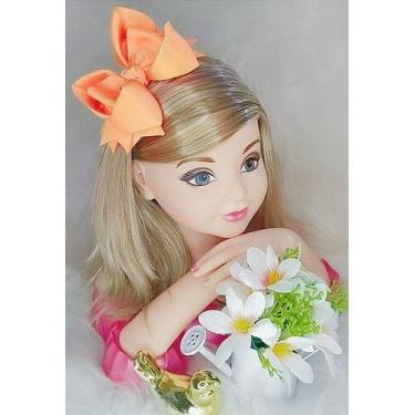 Imagem de Laço de Cabelo Belli Kids Laranja Neon - Acessório de Cabelo - no-bran