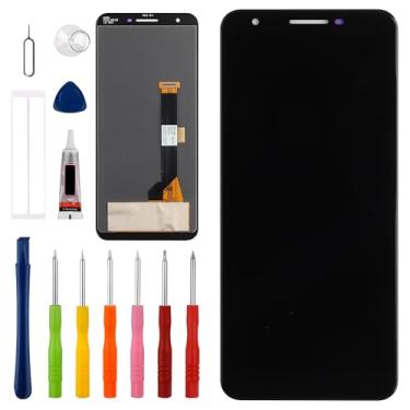 Imagem de Vvsialeek Novo conjunto de digitalizador de tela LCD sensível ao toque compatível com Goo-gle Pixel 3A G020A, G020E [5,6 polegadas] com ferramentas de reparo -