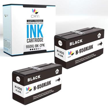 Imagem de CMYi Cartucho de tinta de substituição preto 950XL para HP Officejet Pro 251dw, 276dw MFP, 8100 - N811a, 8600, 8600 Plus, 8600 Premium, 8610, 8615, 8616, 8620, 8625, 8630, 8640, 86600. Impressoras (2