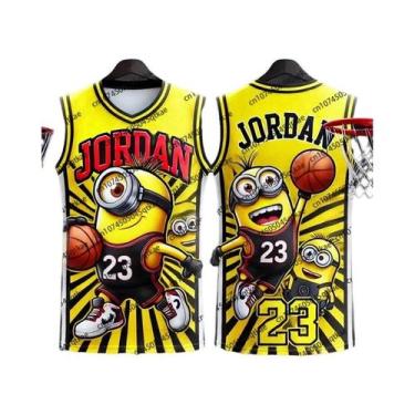 Imagem de Camiseta Sem Mangas Unissex Oversize Minions Jordan 23, Camiseta De Ba