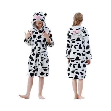 Imagem de Roupão De Banho Kigurumi De Unicórnio, Tigre E Vaca Para Meninas, Pija
