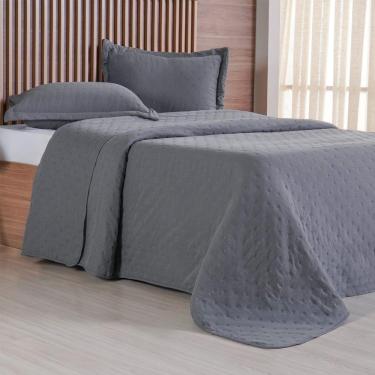 Imagem de Kit Colcha Queen Miraggio New Soft 240x260cm Grafite