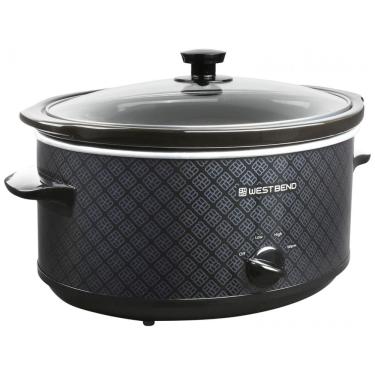 Imagem de Panela Elétrica Slow Cooker West Bend Preta 5,7L Cerâmica Oval Tampa de Vidro 330W 110V