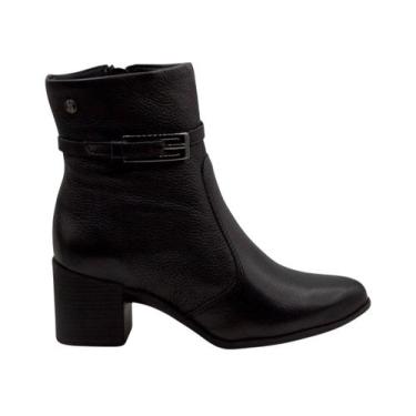 Imagem de BOTA FEMININA BOTTERO 346917 EM COURO SALTO BLOCO 6CM ATÉ 40 Cor:Preto