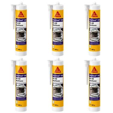 Imagem de Selante PU 40 SikaSeal 142 Branco 360g Multiuso Vedação 6U