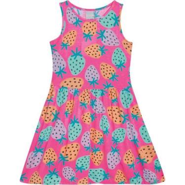 Imagem de Vestido Infantil Estampado Em Algodão Malwee Kids Cor:LilásTamanho:8, 