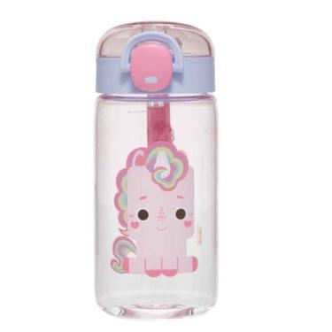 Imagem de Garrafa Infantil 460ml Filhotis c/Canudo Silicone Tritan Passeio Escol