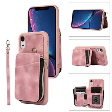 Imagem de Casos de flip de smartphone 2 in 1 Wallet Case Compatible with Samsung Galaxy X/XS, Leather Phone Back Stand Protective Wallet Case W Card Holder+Money Pocket+Detachable Lanyard Strap Compatible with