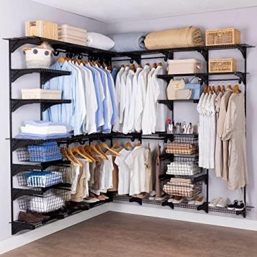 Imagem de Armário aramado kit 51 - Closet ou quarto Preto com Preto