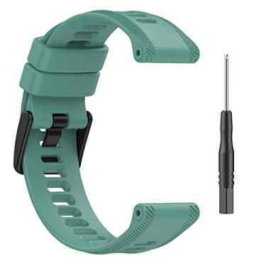 Imagem de Pulseira de silicone para relógio inteligente de 22,4 mm para Garmin Forerunner 955 Descent G1
