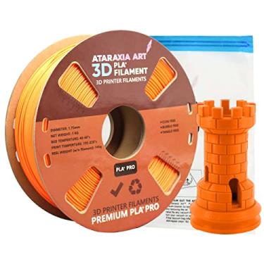 Imagem de Filamento para impressora PLA+ 3D da ATARAXIA ART PLA Plus filamento 1,75 mm | Filamento PLA cores Pantone precisão dimensional +/- 0,03 mm, carretel de 1 kg com sacos de armazenamento a vácuo de filamento, PLA+ Prusa Orange