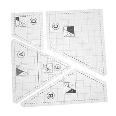 Imagem de NUOBESTY 1 Conjunto modelo de patchwork estêncil de quilting de movimento livre modelos de quilting para máquina de costura kit costura kit de costura modelo de retalhos maior