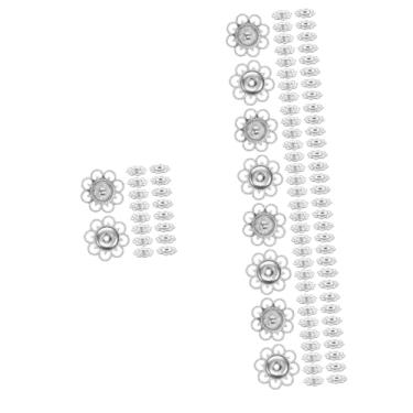 Imagem de Operitacx 100 Peças fivela escondida botões de roupas botões metálicos bolsas decoração pressão em forma de flor botões de pressão de bolsa botão prendedor instantâneo trabalhos manuais Liga