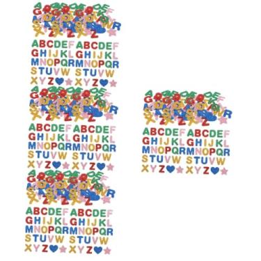 Imagem de NUOBESTY 4 Unidades 5 Adesivos de alfabeto autoadesivos pequenos adesivos para crianças brinquedos do alfabeto eva autocolante Adesivos de EVA Brinquedos infantis letras adesivas ouro em pó