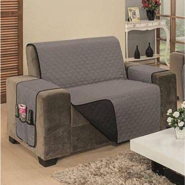 Imagem de Protetor De Sofá Dupla Face Impermeável Mr 2 Lugares King - Preto-cinza