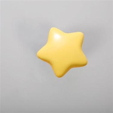 Imagem de Puxadores de armário de cerâmica para sala, estrela, lua, maçaneta de porta de jardim, maçaneta de armário, estrela, amarelo