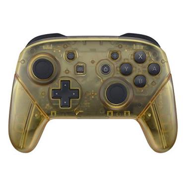 Imagem de eXtremeRate Alças de placa traseira amarelas âmbar para controle Nintendo Switch Pro, capa de invólucro de reposição para Nintendo Switch Pro – controle não incluído