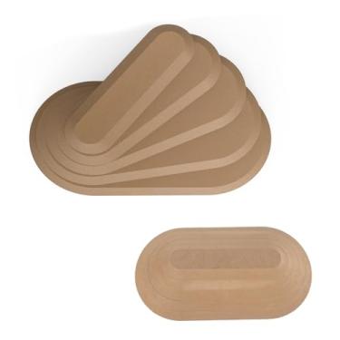 Imagem de ORIISIN Moldes de cerâmica, moldes de cerâmica para construção manual de cerâmica, formas de cerâmica para fazer pratos e tigelas, moldes para formação de placas de cerâmica, ovais, 5 peças