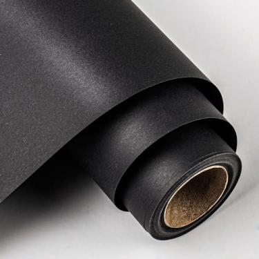 Imagem de MAYPLUSS Rolo de papel kraft preto - Mini rolo - 43 cm x 10 m (46,8 m²) papel reciclável perfeito para embrulho de presente, artesanato, embalagem de mudança, caminho de mesa, cobertura de chão,