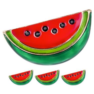 Imagem de 4 Peças Broche De Frutas Melancia Cardigan Clipes Retrô Xale Clipes De Gola Para Mulheres Clipes De Suéter Para Cardigans Camisa Gola Clipe Acessórios De Roupas Vestido Liga De