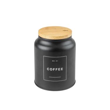 Imagem de Porta Condimentos Em Metal Com Tampa Em Bambu Sense Coffee 1,1L Ou