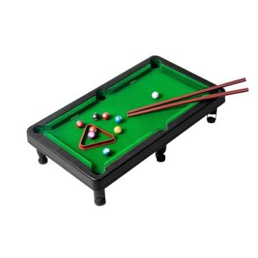 Imagem de Fancyes Mini conjunto de piscina de mesa, jogo de bilhar, brinquedo de interação, mesa de bilhar em miniatura, bolas de jogo de sinuca para berçário, crianças, 44x24x9.5cm