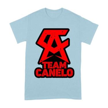 Imagem de Camiseta Team Canelo Alvarez Boxing Champion Supporter - Mostre seu orgulho de lutador, Azul claro, M