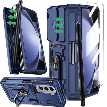 Imagem de YQODSZ Capa para Samsung Galaxy Z Fold 5 com suporte para caneta S e S Pen, [Capa de câmera deslizante] Capa para caneta Z Fold 5 5g S Pen TPU + PC proteção de grau militar Z Fold5 5g capa de telefone