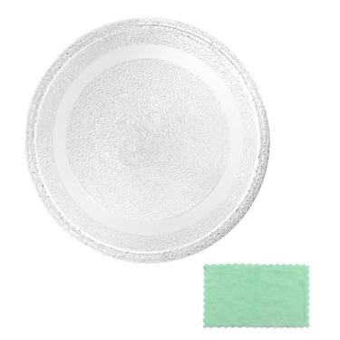 Imagem de LUBIYACK Substituição de placa de micro-ondas de vidro de 40,6 cm para WB49X10166 WB27X43590 Bandeja giratória de forno para melhor reaquecimento e distribuição uniforme de calor