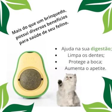 Imagem de Abacate De Brinquedo Interativo Para Gatos Com Catnip Erva Relaxante Anti Estresse Lambe Lambe