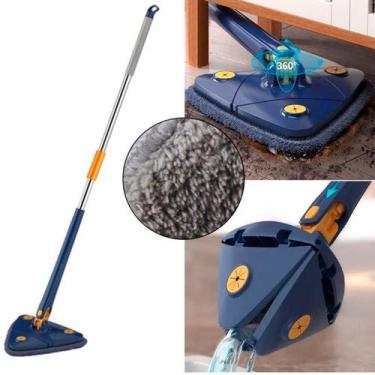 Imagem de Mop Triângulo com Fibra Microfibra para Limpeza Profunda - HIGA