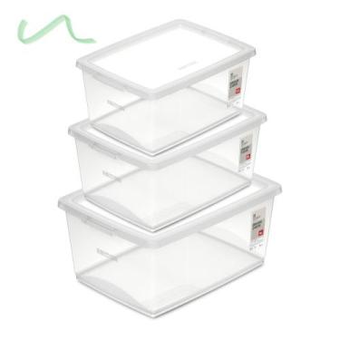 Imagem de Caixa Organizadora 7,5l + 15l + 30l Ordene Design Moderno