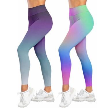 Imagem de Kit 2 Legging Fitness Feminina Degrade Calca Academia Caminhada Pilate