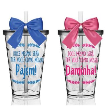 Imagem de Kit 2 Copos Convite Twister Para Pajem&Daminha - 700Ml - Krystalon