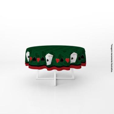 Imagem de Toalha de Mesa Felpuda Redonda Nypes Poker Truco - PRESENTE-BRINDE